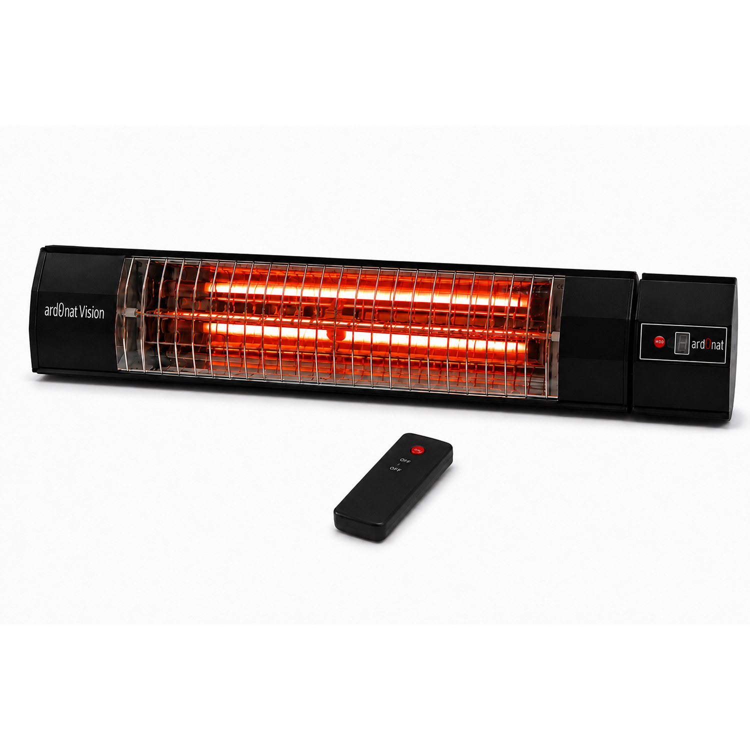 Halogen Black Pro Plus 3000W Kumandalı Duvar Tipi Dış Mekan Isıtıcısı Kumandalı (5 Kademeli)