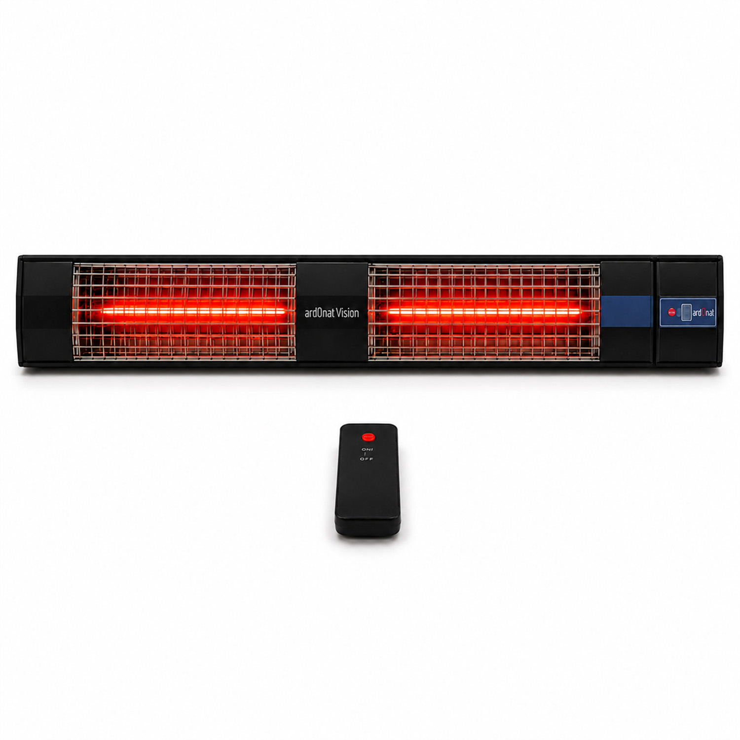 Halogen Black Twin Pro 3000W - 4000W Duvar Tipi Dış Mekan Isıtıcısı Kumandalı (5 Kademeli)